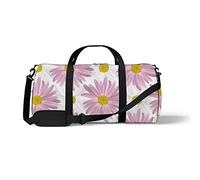 Sports Gym Duffle Bag for Yoga Dancing, Overnight Weekender Travel Bag Beautiful Daisy Flower, Workout Carry On Shoulder Bag for Women Men