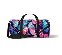 Sports Gym Duffle Bag for Yoga Dancing, Overnight Weekender Travel Bag Beautiful Feather Background, Workout Carry On Shoulder Bag for Women Men