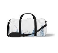Sports Gym Duffle Bag for Yoga Dancing, Overnight Weekender Travel Bag Beautiful Winter, Workout Carry On Shoulder Bag for Women Men