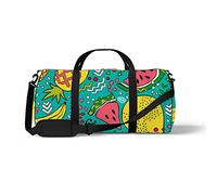 Sports Gym Duffle Bag for Yoga Dancing, Overnight Weekender Travel Bag Bright Summer Fruit, Workout Carry On Shoulder Bag for Women Men