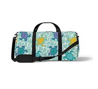 Sports Gym Duffle Bag for Yoga Dancing, Overnight Weekender Travel Bag Cartoon Sea Turtles Summer, Workout Carry On Shoulder Bag for Women Men