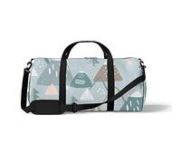 Sports Gym Duffle Bag for Yoga Dancing, Overnight Weekender Travel Bag Cartoon Snow Mountain, Workout Carry On Shoulder Bag for Women Men