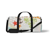 Sports Gym Duffle Bag for Yoga Dancing, Overnight Weekender Travel Bag Cartoon Summer Beach, Workout Carry On Shoulder Bag for Women Men