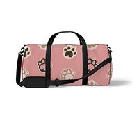 Sports Gym Duffle Bag for Yoga Dancing, Overnight Weekender Travel Bag Cat Cute Paw Print, Workout Carry On Shoulder Bag for Women Men