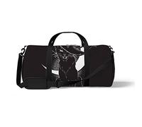 Sports Gym Duffle Bag for Yoga Dancing, Overnight Weekender Travel Bag Cat Wearing a Witch Hat, Workout Carry On Shoulder Bag for Women Men