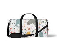 Sports Gym Duffle Bag for Yoga Dancing, Overnight Weekender Travel Bag Cats Spring Flowers, Workout Carry On Shoulder Bag for Women Men