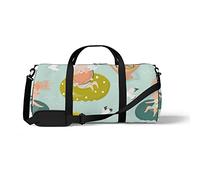 Sports Gym Duffle Bag for Yoga Dancing, Overnight Weekender Travel Bag Children Swimming Illustration, Workout Carry On Shoulder Bag for Women Men