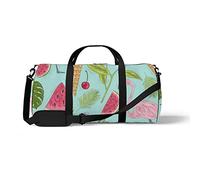 Sports Gym Duffle Bag for Yoga Dancing, Overnight Weekender Travel Bag Colorful Summer Elements, Workout Carry On Shoulder Bag for Women Men