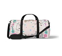 Sports Gym Duffle Bag for Yoga Dancing, Overnight Weekender Travel Bag Cute Animal Illustration, Workout Carry On Shoulder Bag for Women Men