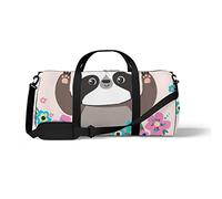 Sports Gym Duffle Bag for Yoga Dancing, Overnight Weekender Travel Bag Cute Animal Sloth, Workout Carry On Shoulder Bag for Women Men