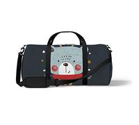 Sports Gym Duffle Bag for Yoga Dancing, Overnight Weekender Travel Bag Cute Bear with Antlers, Workout Carry On Shoulder Bag for Women Men