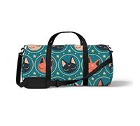 Sports Gym Duffle Bag for Yoga Dancing, Overnight Weekender Travel Bag Cute Cat Head, Workout Carry On Shoulder Bag for Women Men