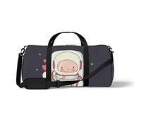 Sports Gym Duffle Bag for Yoga Dancing, Overnight Weekender Travel Bag Cute Little Astronaut, Workout Carry On Shoulder Bag for Women Men