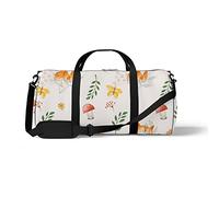 Sports Gym Duffle Bag for Yoga Dancing, Overnight Weekender Travel Bag Cute Little Fox, Workout Carry On Shoulder Bag for Women Men