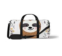 Sports Gym Duffle Bag for Yoga Dancing, Overnight Weekender Travel Bag Cute Little Sloth, Workout Carry On Shoulder Bag for Women Men