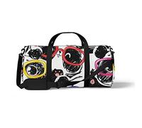 Sports Gym Duffle Bag for Yoga Dancing, Overnight Weekender Travel Bag Cute Panda Head, Workout Carry On Shoulder Bag for Women Men