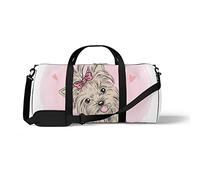 Sports Gym Duffle Bag for Yoga Dancing, Overnight Weekender Travel Bag Cute Puppy Girl, Workout Carry On Shoulder Bag for Women Men