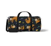 Sports Gym Duffle Bag for Yoga Dancing, Overnight Weekender Travel Bag Cute Sloth Animal, Workout Carry On Shoulder Bag for Women Men