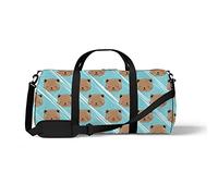 Sports Gym Duffle Bag for Yoga Dancing, Overnight Weekender Travel Bag Cute Squirrel Head, Workout Carry On Shoulder Bag for Women Men