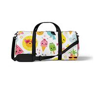 Sports Gym Duffle Bag for Yoga Dancing, Overnight Weekender Travel Bag Cute Summer Animals, Workout Carry On Shoulder Bag for Women Men