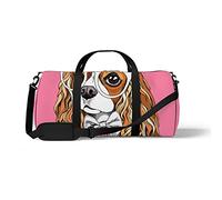 Sports Gym Duffle Bag for Yoga Dancing, Overnight Weekender Travel Bag Dog with Glasses, Workout Carry On Shoulder Bag for Women Men