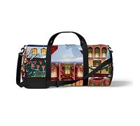 Sports Gym Duffle Bag for Yoga Dancing, Overnight Weekender Travel Bag Fairytale Christmas, Workout Carry On Shoulder Bag for Women Men