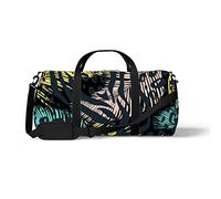 Sports Gym Duffle Bag for Yoga Dancing, Overnight Weekender Travel Bag Feather Abstract Geometry, Workout Carry On Shoulder Bag for Women Men