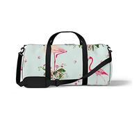 Sports Gym Duffle Bag for Yoga Dancing, Overnight Weekender Travel Bag Flamingo Orchid, Workout Carry On Shoulder Bag for Women Men