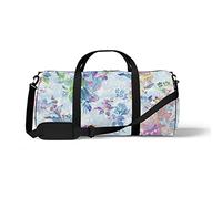 Sports Gym Duffle Bag for Yoga Dancing, Overnight Weekender Travel Bag Flower Geometric Texture, Workout Carry On Shoulder Bag for Women Men