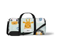 Sports Gym Duffle Bag for Yoga Dancing, Overnight Weekender Travel Bag Funny Animal Face, Workout Carry On Shoulder Bag for Women Men