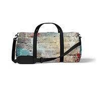 Sports Gym Duffle Bag for Yoga Dancing, Overnight Weekender Travel Bag Graffiti Brick Wall, Workout Carry On Shoulder Bag for Women Men