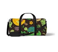 Sports Gym Duffle Bag for Yoga Dancing, Overnight Weekender Travel Bag Jungle Cute Animals, Workout Carry On Shoulder Bag for Women Men