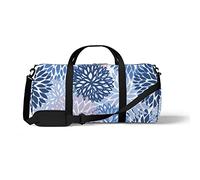 Sports Gym Duffle Bag for Yoga Dancing, Overnight Weekender Travel Bag Light Purple Chrysanthemum, Workout Carry On Shoulder Bag for Women Men