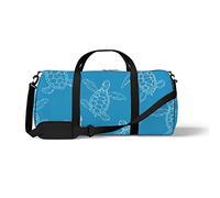 Sports Gym Duffle Bag for Yoga Dancing, Overnight Weekender Travel Bag Little Turtle Contour, Workout Carry On Shoulder Bag for Women Men