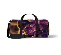 Sports Gym Duffle Bag for Yoga Dancing, Overnight Weekender Travel Bag Mysterious Magic Flower, Workout Carry On Shoulder Bag for Women Men