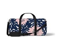 Sports Gym Duffle Bag for Yoga Dancing, Overnight Weekender Travel Bag Pastel Pink Flower, Workout Carry On Shoulder Bag for Women Men