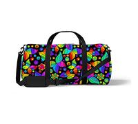 Sports Gym Duffle Bag for Yoga Dancing, Overnight Weekender Travel Bag Stained Glass Butterflies, Workout Carry On Shoulder Bag for Women Men
