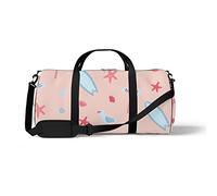 Sports Gym Duffle Bag for Yoga Dancing, Overnight Weekender Travel Bag Summer Beach and Seagulls, Workout Carry On Shoulder Bag for Women Men