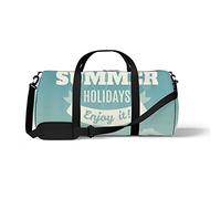 Sports Gym Duffle Bag for Yoga Dancing, Overnight Weekender Travel Bag Summer Beach Elements, Workout Carry On Shoulder Bag for Women Men