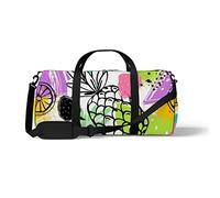 Sports Gym Duffle Bag for Yoga Dancing, Overnight Weekender Travel Bag Summer Fruit Illustration, Workout Carry On Shoulder Bag for Women Men