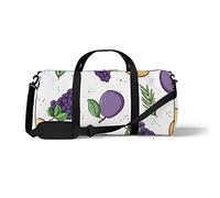 Sports Gym Duffle Bag for Yoga Dancing, Overnight Weekender Travel Bag Summer Grape Peach, Workout Carry On Shoulder Bag for Women Men