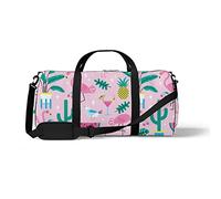 Sports Gym Duffle Bag for Yoga Dancing, Overnight Weekender Travel Bag Summer Tropical Elements, Workout Carry On Shoulder Bag for Women Men