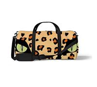 Sports Gym Duffle Bag for Yoga Dancing, Overnight Weekender Travel Bag Tiger Skin Eyes, Workout Carry On Shoulder Bag for Women Men
