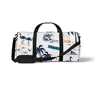 Sports Gym Duffle Bag for Yoga Dancing, Overnight Weekender Travel Bag Tropical Summer Theme, Workout Carry On Shoulder Bag for Women Men
