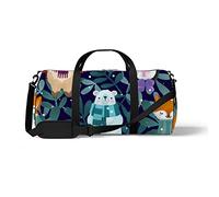 Sports Gym Duffle Bag for Yoga Dancing, Overnight Weekender Travel Bag Winter Animals, Workout Carry On Shoulder Bag for Women Men