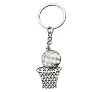 Sports Key Rings Souvenir - Basketball Charm, Single Pack Mini Sphere for Car Keys, Solid Zinc Alloy Pendant with Realistic Seams, Gift Items, Hanging Trinket for Rucksacks, Purses and Events
