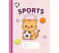 Sports Notebook: Cute Tiger School Notebook for Kids: Cute Animal Composition Notebook for School, Homework, Notes and Learning | Grid Paper | Soft Cover | 110 Pages | 8.5 x 11 in