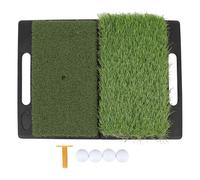 Sports Practice Mat 2 in 1 PP Turf, Portable Bunker Practice Mat for Golf Swing Training, Realistic Hitting Grass with Non Slip Rubber Backing, Compact Foldable Design for Indoor O