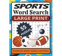 Sports-Themed Word Search Puzzle Book: Word Searches in Large, Easy-to-Read Print about Sports | 8.5x11 Inches, 110 Pages | 55 Puzzles ... Makes a ... Holidays and Leisure Time, Relaxation