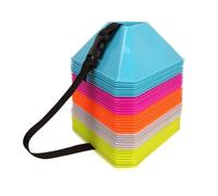 Sports Training Marker Cono Triangolare Allenamento Segnapercorso Campo Ostacolo Agilità Perimetro in Polietilene Durevole con Base E Sacca Rete
